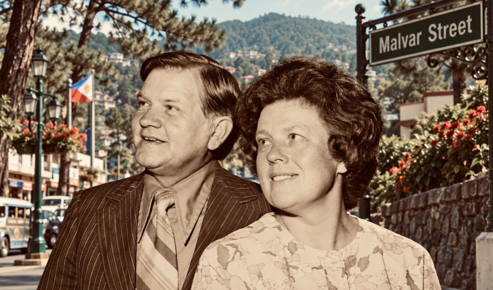 Ken and Mary Lou Engle on Malvar Street in Baguio City, Philippines