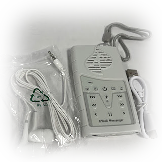 In Touch Messenger audio Bible with earbuds and charging cable